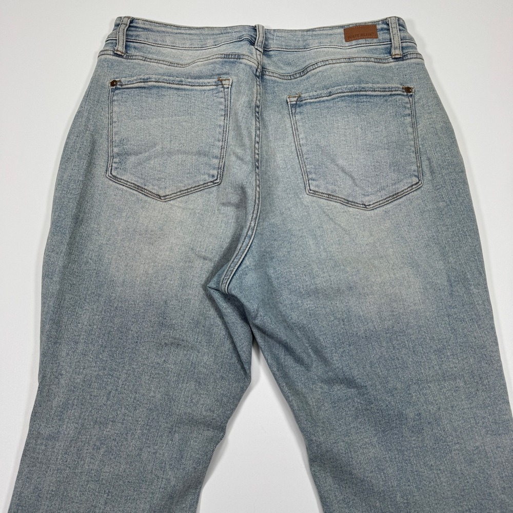 Judy Blue Jeans Womens 16W Light Wash Distressed Straight Side Slit Plus - Picture 9 of 16